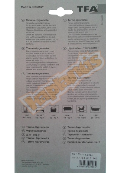Tfa Analog Termometre Higrometre 3 N11.995