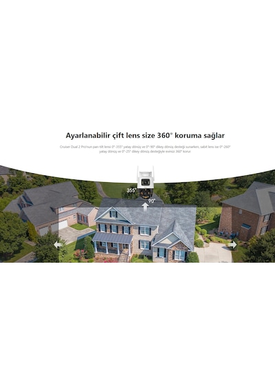 Imou 10mp Dış Ortam Çift Lensli Kablosuz Pt Kamera Cruiser Dual 2 Ipc-s7xep-10m0wed