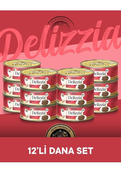 Plus Delizzia Yetişkin Dana Etli Gravy Kedi Maması 12x85 Gram