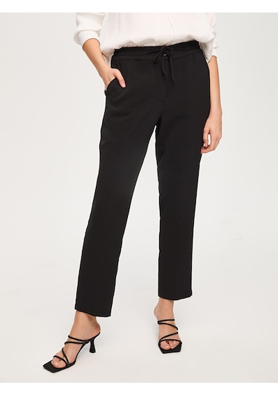 Faik Sönmez Beli Lastikli Comfort Fit Pantolon B00051-2 B00051-210 Siyah