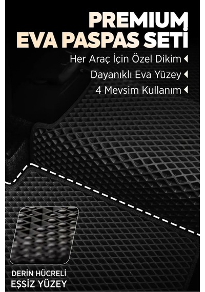 Renault Megane 3 Yeni Nesil Akıllı Eva Oto Paspas 1. Sınıf A Kalite Premium