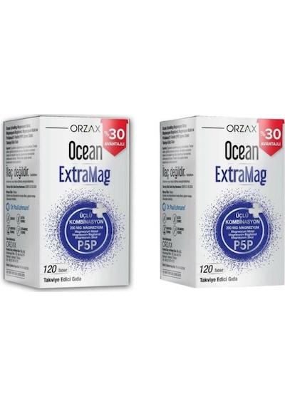 Ocean Extramag Takviye Edici Gıda 2 x 120 Tablet