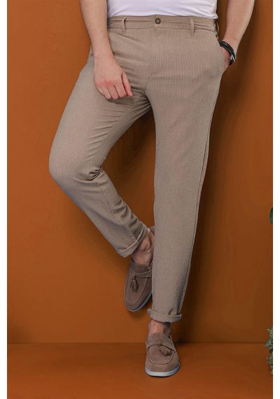 Efor P 1113 Slim Fit Bej Spor Pantolon Bej