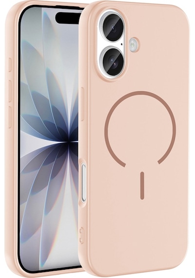 Apple Uyumlu iPhone 17 Kılıf Magsafe Özellikli Premium Silikon Kapak Ryc/meta Pembe