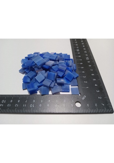 Mor Lacivert Kare Vitray Cam Mozaik Taşı - Sanatsal Mozaik Çalışmalarınız İçin Yaklaşık 10 X 10 Mm