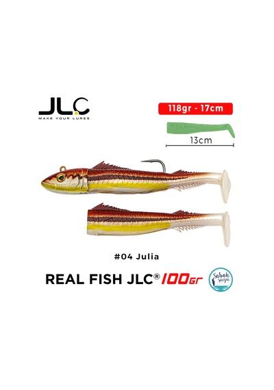 Jlc Real Fish 100 Combo Set 118gr 17cm 04 Julia 2+1 Silikon Balık