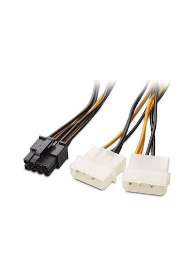 8 Pin Pcıe To 2 X Ide Molex Power Kablosu Ekran Kartı Power Kablo 30cm