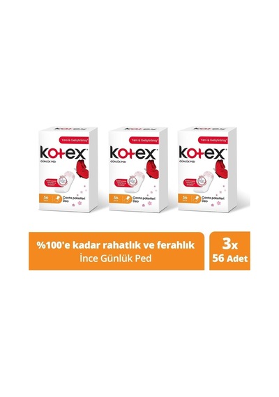 Ince Günlük Ped Parfümlü 56'lı -3'lü Paket