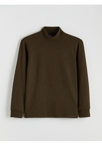 Lcwaıkıkı Classic Haki Dik Yaka Erkek Sweatshirt