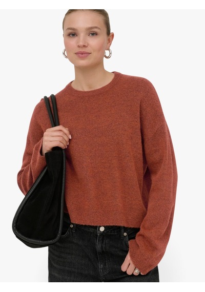 Only Onlsımonı L/s O-neck Pullover Knt Noos Kırmızı Kazak - 15368976
