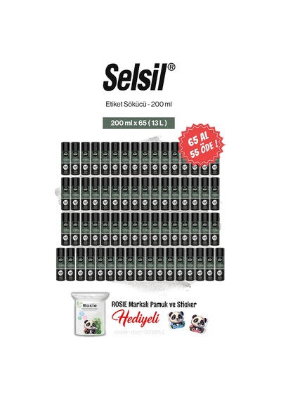 Selsil 65 Al 55 Öde, 200 Ml Etiket Sökücü Ve Rosie Pamuk