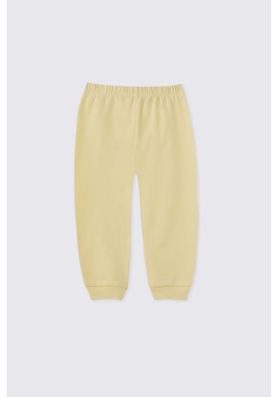 Panço Liberty Kumaş Yenidoğan Patikli Sarı Pantolon 5611GN04002