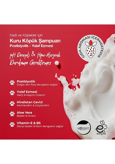 Kedi Ve Köpek Kuru Köpük Şampuan - Postbiyotik 150 Ml