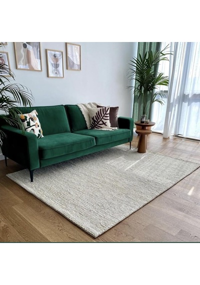 Eko Halı Flatweave Choti White Dekoratif Jüt Kilim
