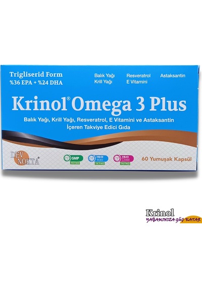 Krinol Omega 3 Plus - 60 Kapsül - 1 Kutu