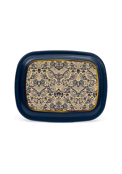 Azulejos Sweet Home Desenli Bombeli Metal Tepsi 23 X 30 Cm