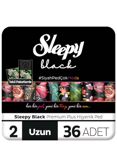 Sleepy Black Premium Plus Hijyenik Ped Uzun 36 Adet