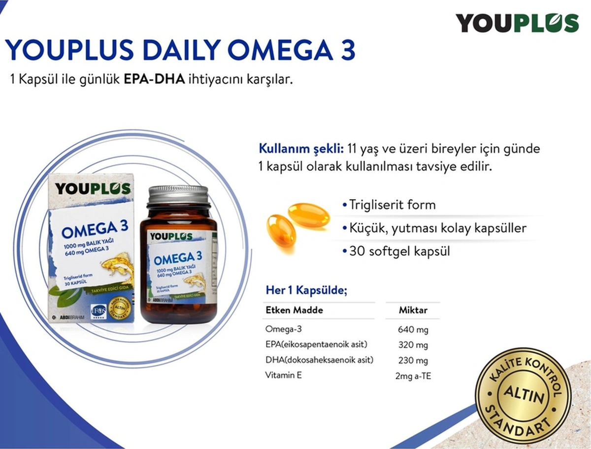 Youplus Omega-3 30 Kapsül 2 Adet