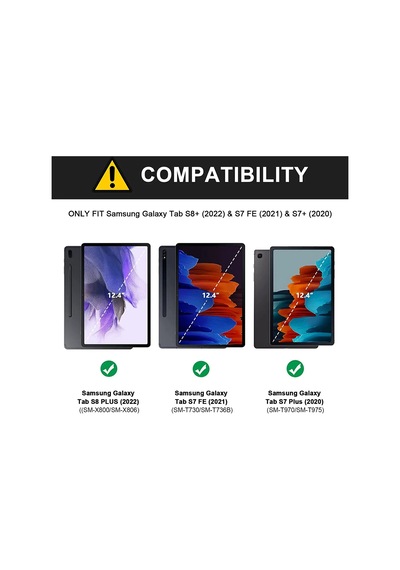 Samsung Galaxy Tab S9 Ultra S8 Ultra Uyumlu 14.6" X900 X906 X910 Kalem Bölmeli Smart Case Kılıf