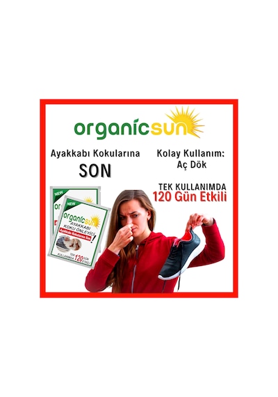 Organicsun 5'li Paket Ayakkabı Koku Önleyici Giderici Toz