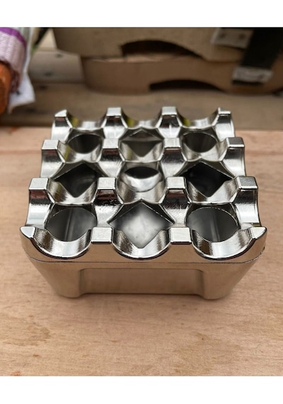 Küllük Metal Kare Kırılmaz Paslanmaz Cafe Kafe Küllük Restaurant Çay Bahçesi Kül Tablası Metal Bej