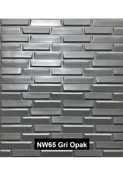 Nw65 Gri Opak 10Lu Kendinden Yapışkanlı Duvar Paneli