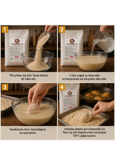 Susamlı Çıtır Tavuk Harcı 3000 Gr Pankolu Pane Harcı