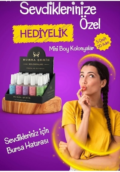 Bursa Şehir Kolonyaları Prusa Ad Olympum Sprey Kolonya Seti 20 Adet