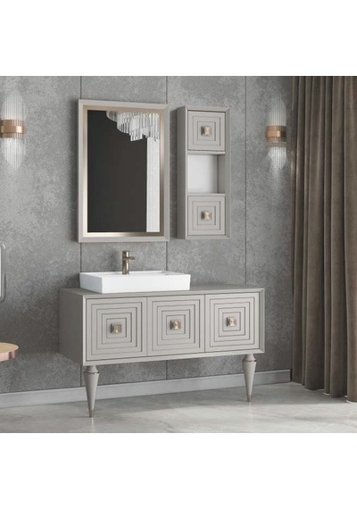 Denko Burcu 120 Cm Mdf Bej Banyo Dolabı Alt Modül Ve Lavabo Beyaz Denko Burcu 120 Cm Mdf Bej Banyo Dolabı Alt Modül Ve Lavabo Beyaz