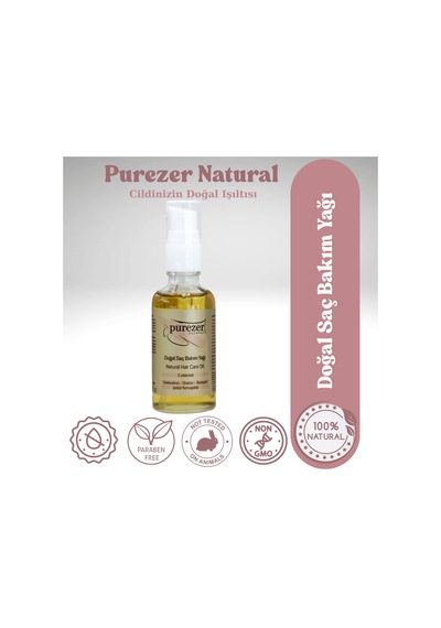 Purezer Natural Doğal Saç Bakım Yağı 50 ML