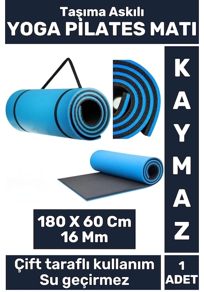 Özel Üretim Kompakt Taşıma Askılı Çift Taraflı Su Geçirmez Kamp Uyku Minder Yoga Pilates Matı 16 Mm Çok Renkli