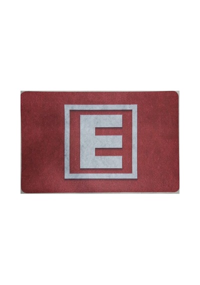 Karmat Eczane Paspası, E Logolu Paspas, Dijital Baskılı Paspas Kırmızı-45 X 70 Çok Renkli