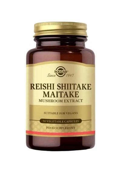 Solgar Reishi Shiitake Maytake Mantar Ekstresi Takviye Edici Gıda 50 Kapsül