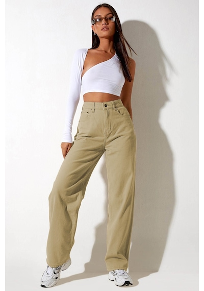 Madmext Mad Girls Bej Palazzo Jean Mg1247-Bej