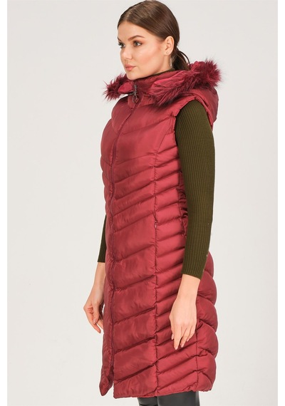 Z6725 Dewberry Bayan Yelek-bordo Bordo