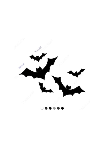 Sürü Halinde Uçuşan Yarasalar Sticker 17Cm