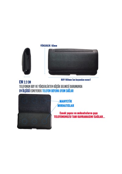 General Mobile Gm 20 / Gm 20 Pro Kemere Takılan Kılıf Bel Kemer Kılıfı GM20 - GM20 Pro - Discovery Elite Uyumlu