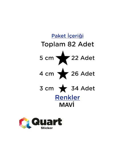 Yıldız Sticker, Çocuk Odası Sticker, Duvar Sticker