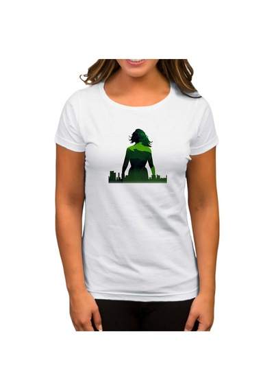 She Hulk City Beyaz Kadın Tişört Beyaz