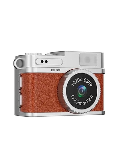 Ayrex Mini Dijital Kamera Selfie Video Vlog Kamerası Mini Anahtarlık 1080p Cmr35 Kahverengi Diğer