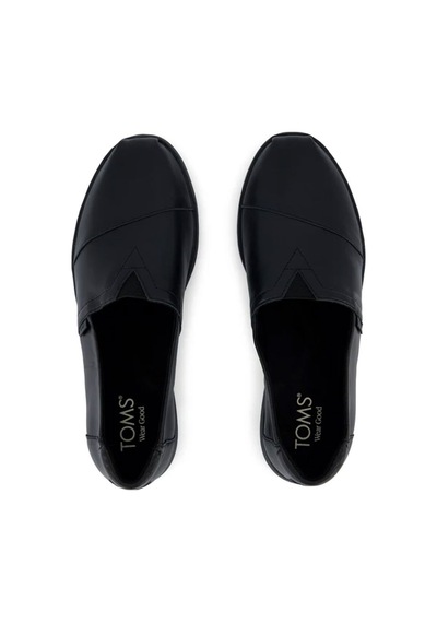10022622 Black Leather Babet Kadın 10022622 Toms Alpargata Plus Leather 10022622 Black Leather