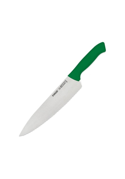 Pirge Ecco Yeşil Dişli Şef Bıçağı 21 Cm