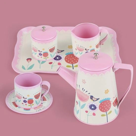 Çiçek Desenli Metal Çay Seti 12 Parça Çocuklar İçin Renkli Oyun Çay Servis Takımı - Pembe Çay Seti Oyuncak Çiçek Desenli Metal Çay Seti 12 Parça Çocuklar İçin Renkli Oyun Çay Servis Takımı - Pembe Çay Seti Oyuncak