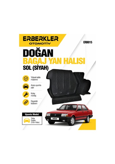 Doğan Bagaj Yan Halısı Sol Siyah - Erb171