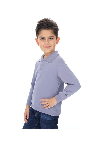 Toontoy Kids Toontoy Erkek Çocuk Baskılı Tişört Koyu Gri