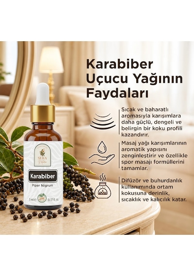 Karabiber Uçucu Yağı 5 Ml %100 Saf Ve Doğal