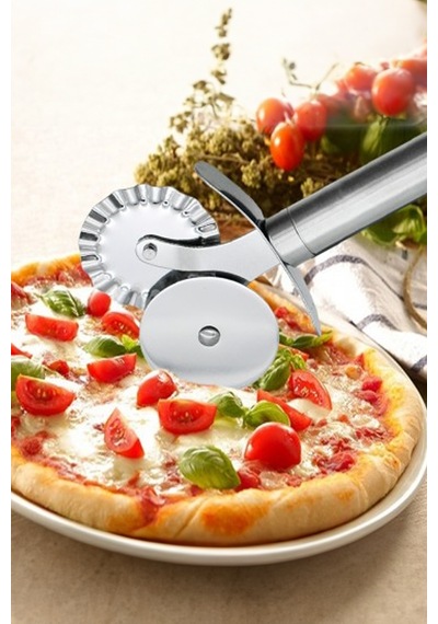 Thentech Yuvarlak Bıçak Pizza Hamur Kesim Hamur Kesim Çift Taraflı Metal