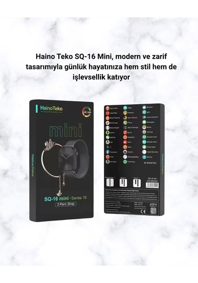 Akıllı - 47 - Saat Sq-16 Mini Series 10 Unisex Tasarım, Sağlık Ve - Csmo-tex - Spor Takibi