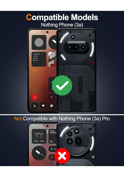 Nothing Phone 3a İle Uyumlu Kılıf Şeffaf Kamera Korumalı Esnek Silikon Telefon Kılıfı Kapak