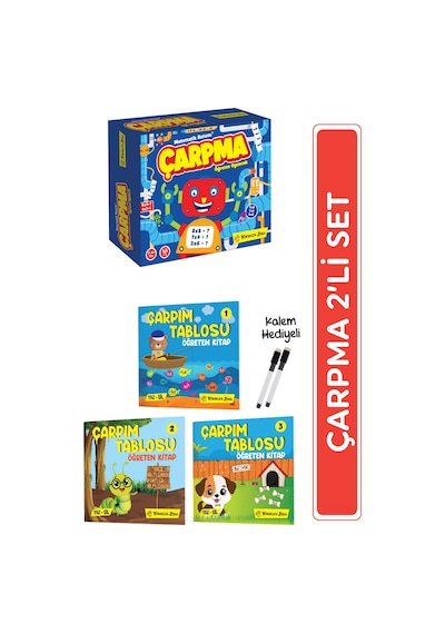 Çarpma Öğreten Oyuncak - Çarpma Öğreten Kitap 2'li Set
